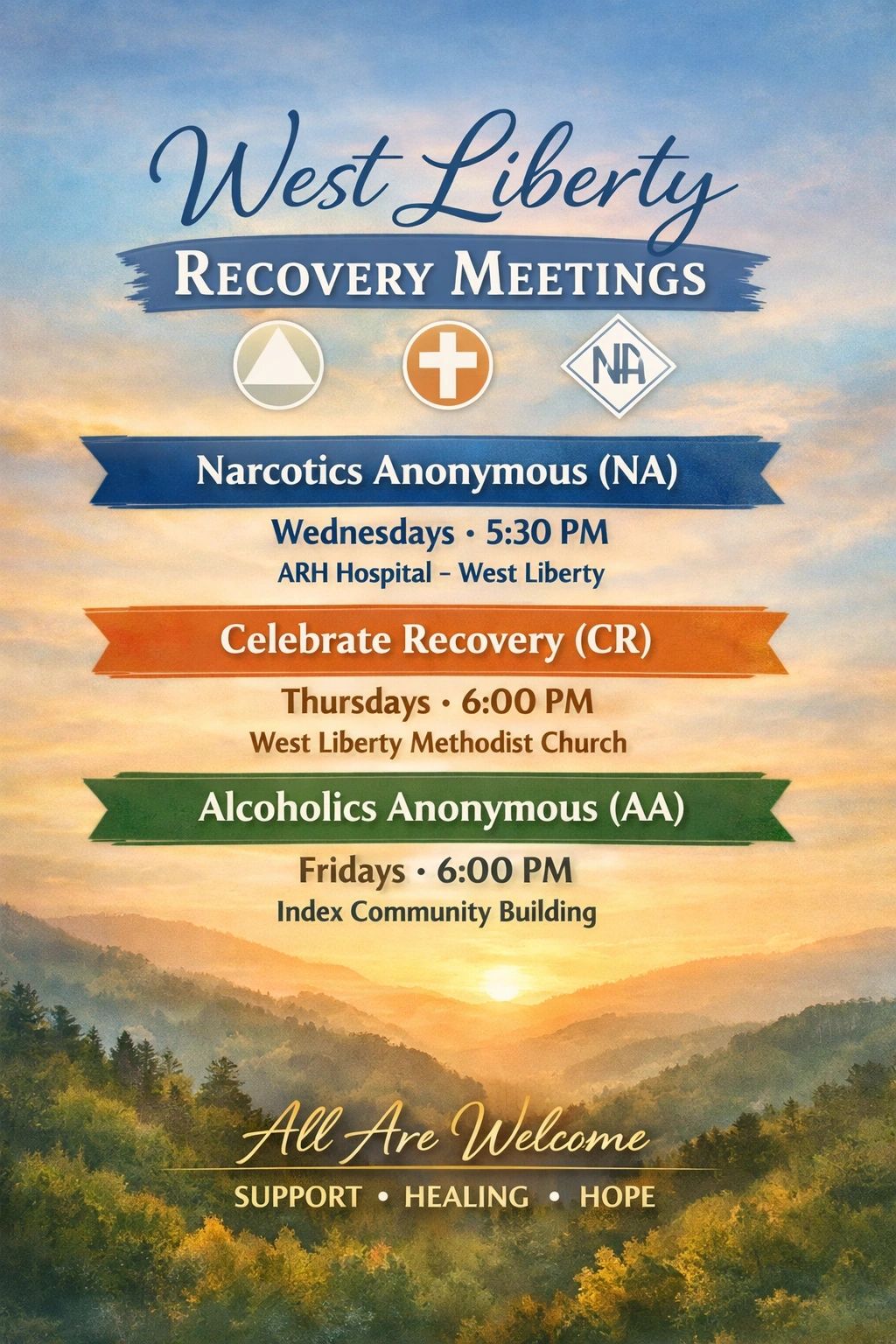 West Liberty Recovery Meetings